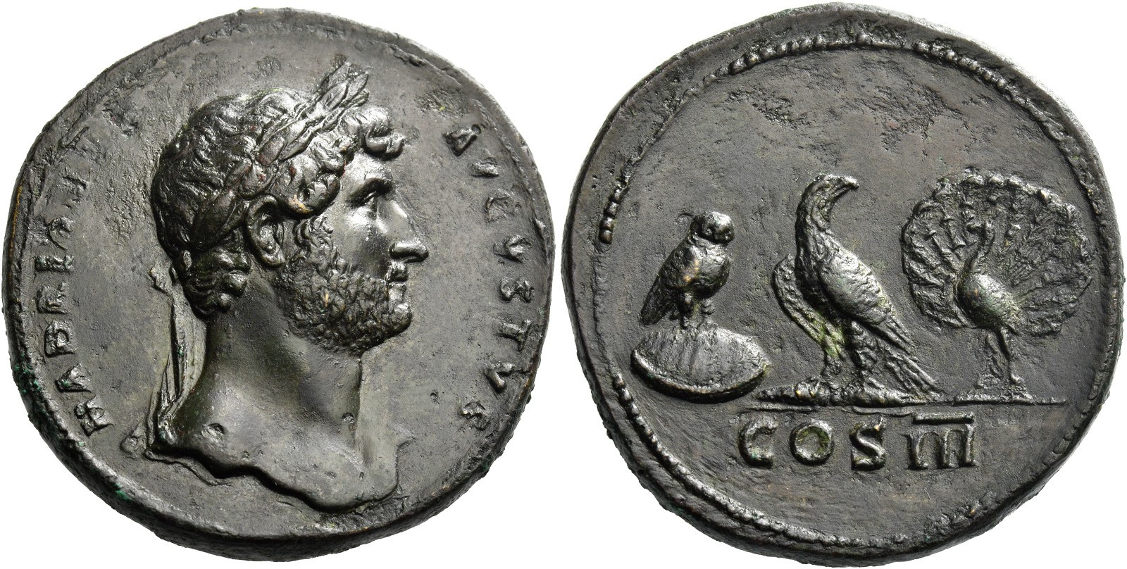 Lot 509 - Hadrian augustus, 117 – 138. Medallion 124 - 127, Æ ...